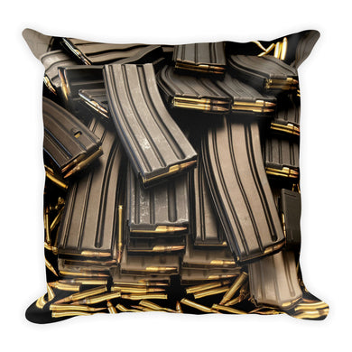 Bullets n Clips Square Pillow