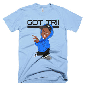 Kahill Got Trii (blue) - Short-Sleeve T-Shirt